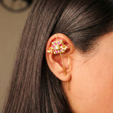 Pearl Square Kundan Earcuff with Pearl Details