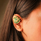 Heritage Sphere Kundan Earcuff with Pearl Borders