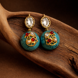 Osaira Flower Bloom Firoza Semi-Precious Stud Earrings