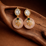 Osaira Rosé Bloom Pink Quartz Stud Earrings