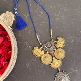 Gold and Silver plated Circles Statement Necklace