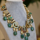 Adorned with pearls and gold detailing