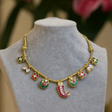 Necklace with mugal inspired drops - Isaana Collection