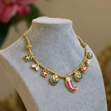 Necklace with mugal inspired drops - Isaana Collection