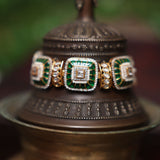 Imperial Kundan Heritage Bracelet with White Cultured Pearls