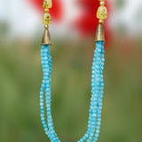 Beautiful Aqua colored layered beads