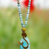 beautiful aqua color agate pendant