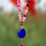 shaded pink agate beads