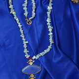 blue agate pendant