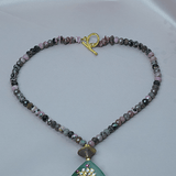 stunning green agate pendant