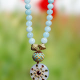 powder blue agate necklace