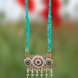 Stunning Gold pendant with Kundan ornate motifs