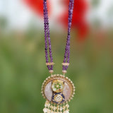 Stunning mother of pearl inlaid pendant