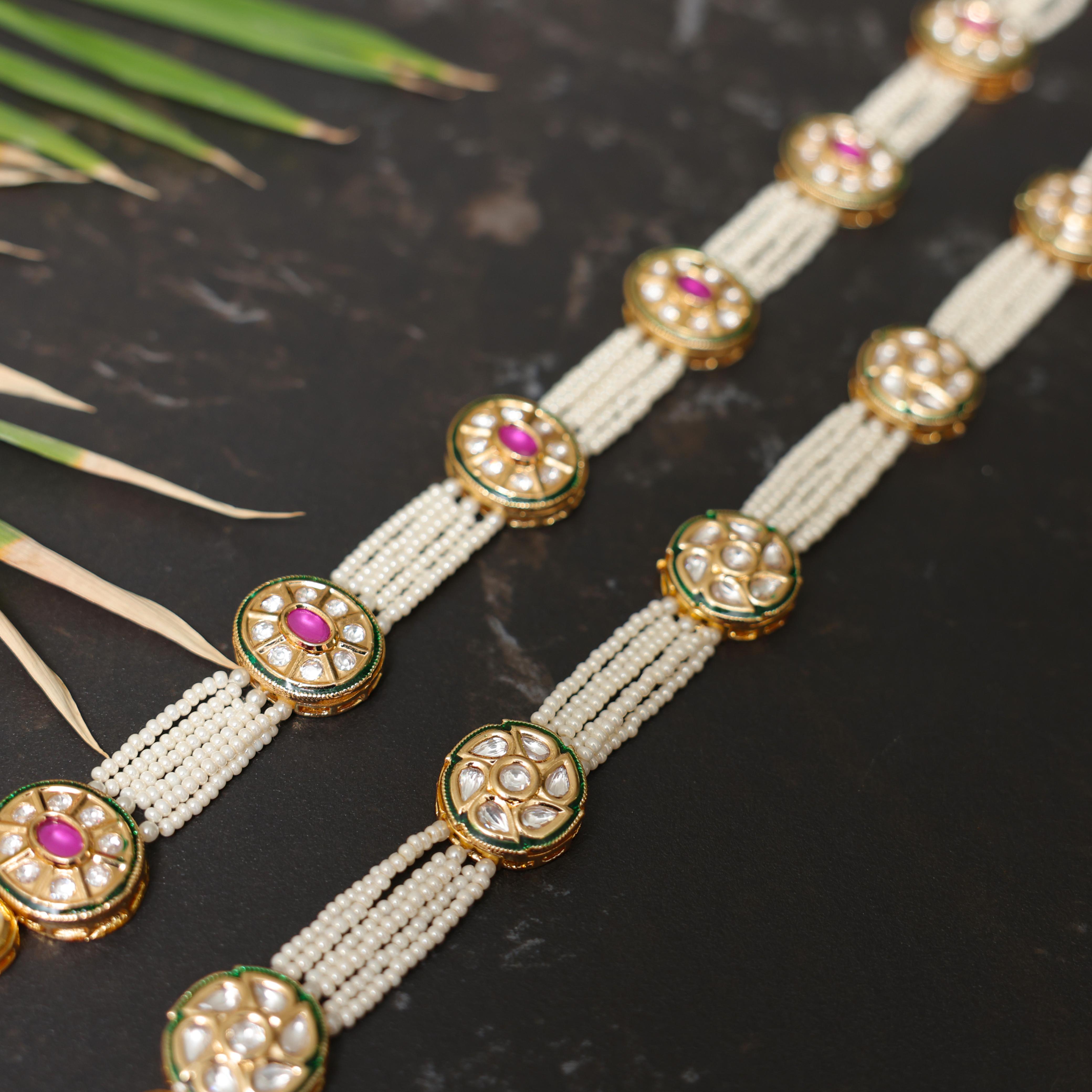 Pearl Kundan - Maatha Patti (Forehead Band)