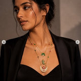 Lustrous Layered Necklace- Isha Collection