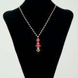 Dainty neckpiece with pearls, silver, kemp stones and kundan