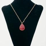 Handcrafted dainty neckpiece made with pearls, silver, aventurine stone