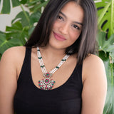 Royal statement Silver and Pearls necklace ( Majari Collection)