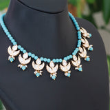 Silver signity stone choker