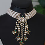 Multicolor beaded choker