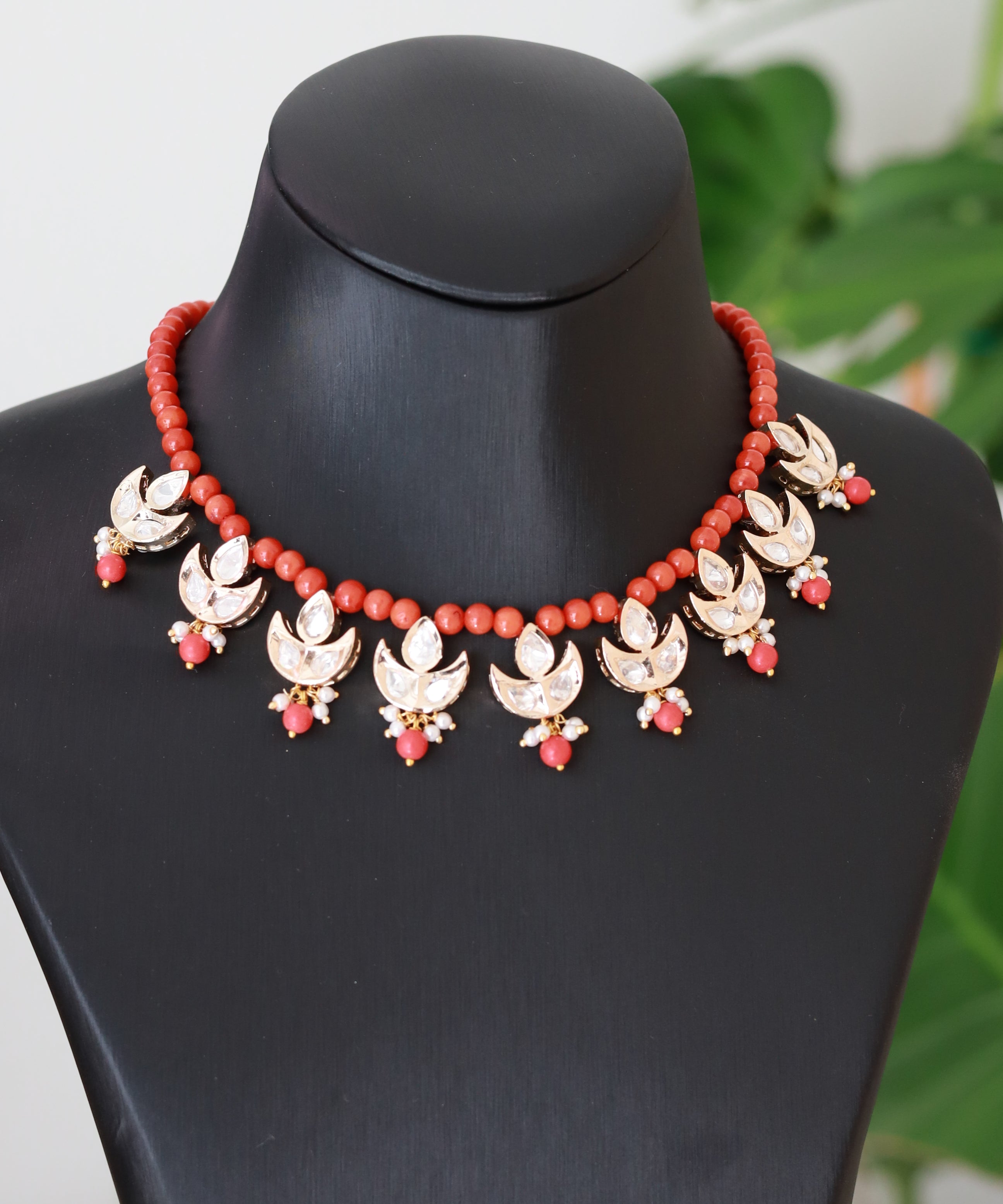 Silver signity stone choker