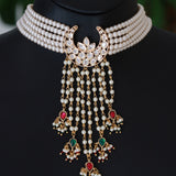 Multicolor beaded choker